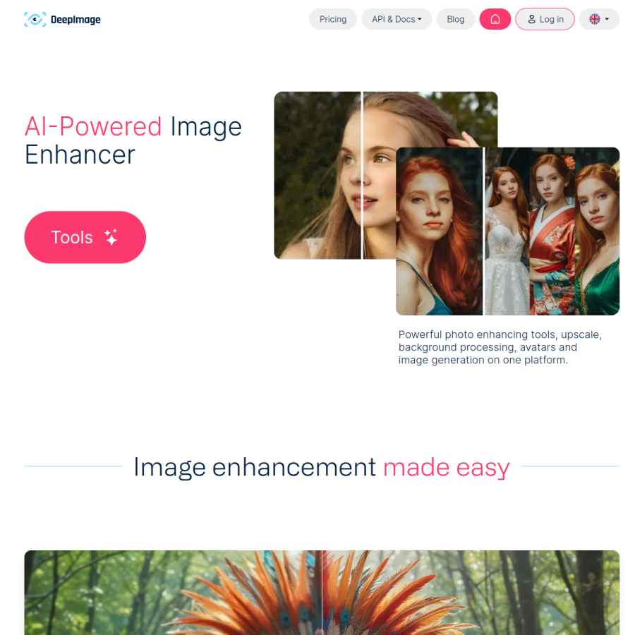 deep-image.ai homepage screenshot