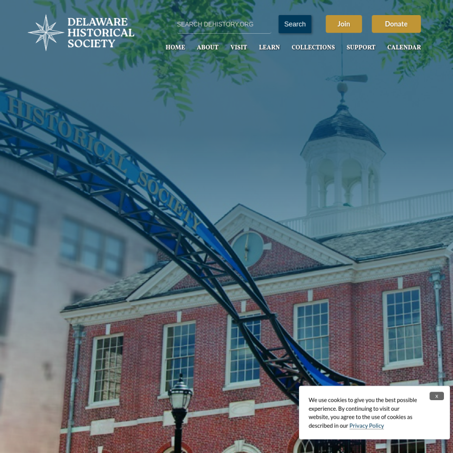 dehistory.org homepage screenshot