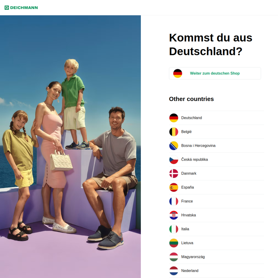 deichmann.com homepage screenshot