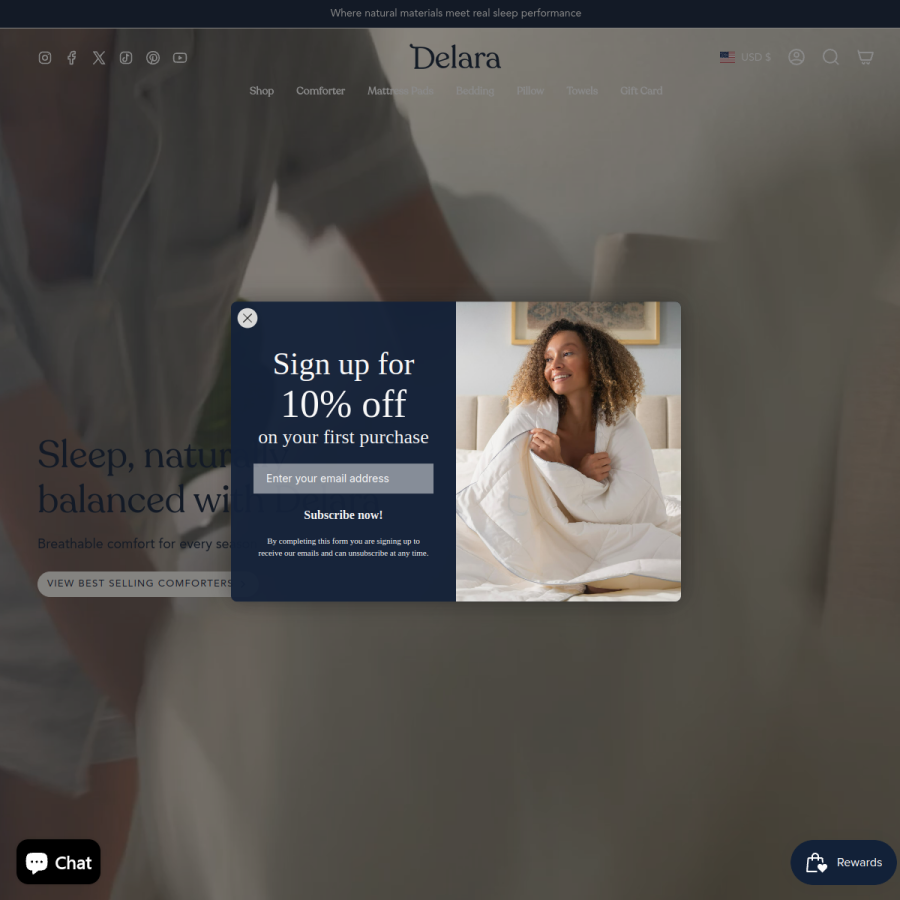 delarahome.com homepage screenshot