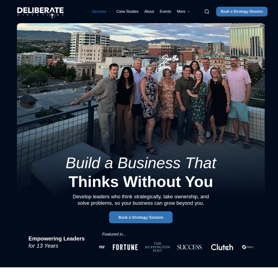 deliberatedirections.com homepage screenshot