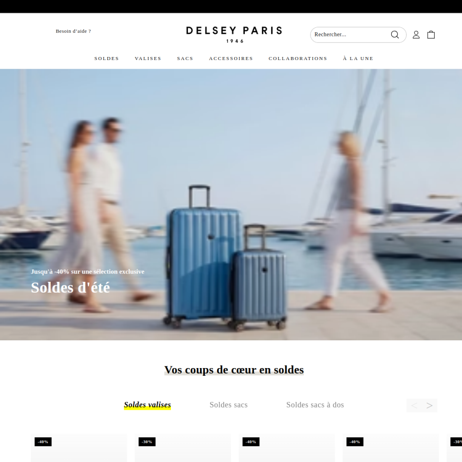 delsey.com homepage screenshot