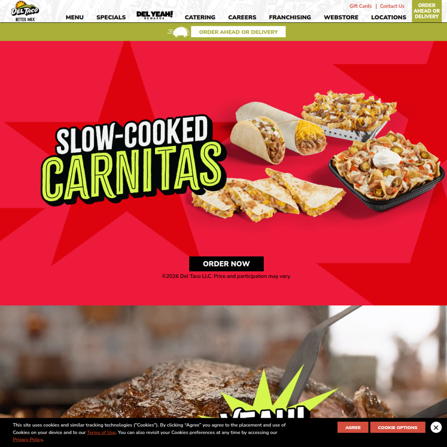 deltaco.com homepage screenshot