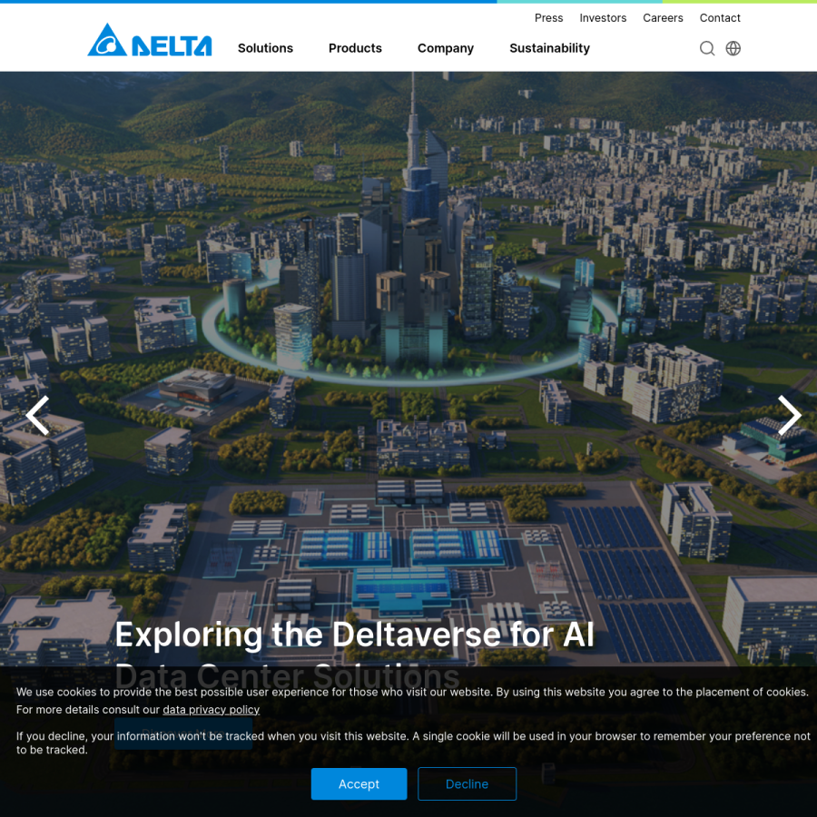 deltaww.com homepage screenshot