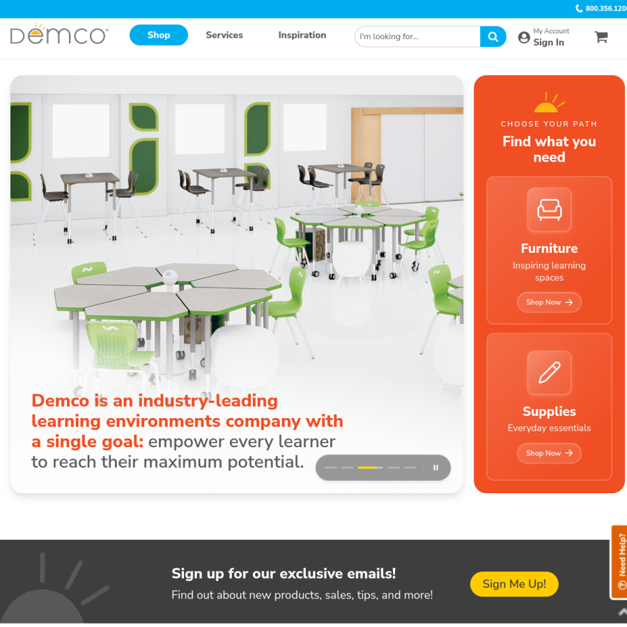 demco.com homepage screenshot