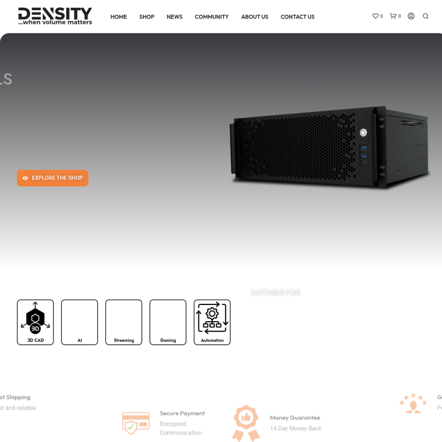 density.sk homepage screenshot