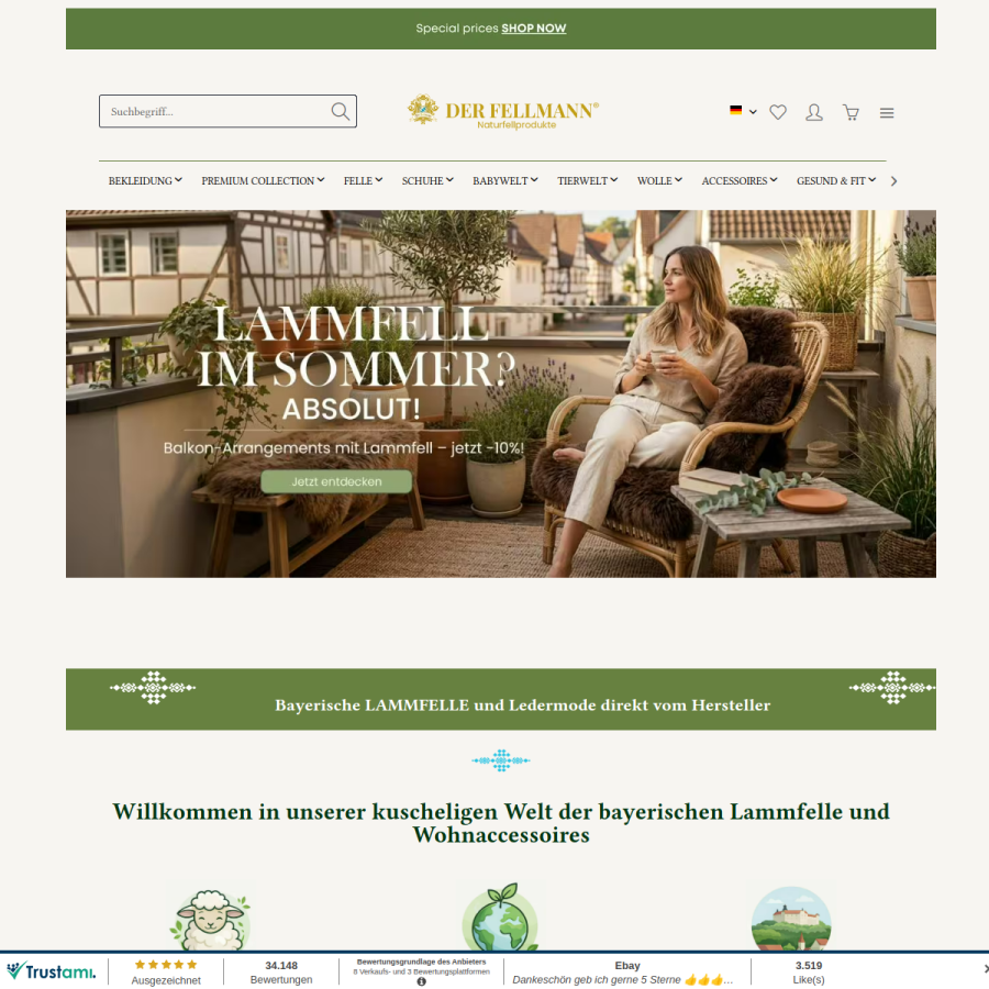 der-fellmann.de homepage screenshot