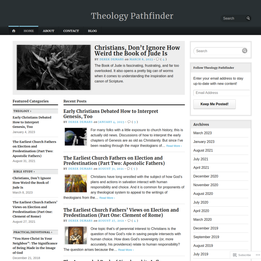 derekdemars.com homepage screenshot