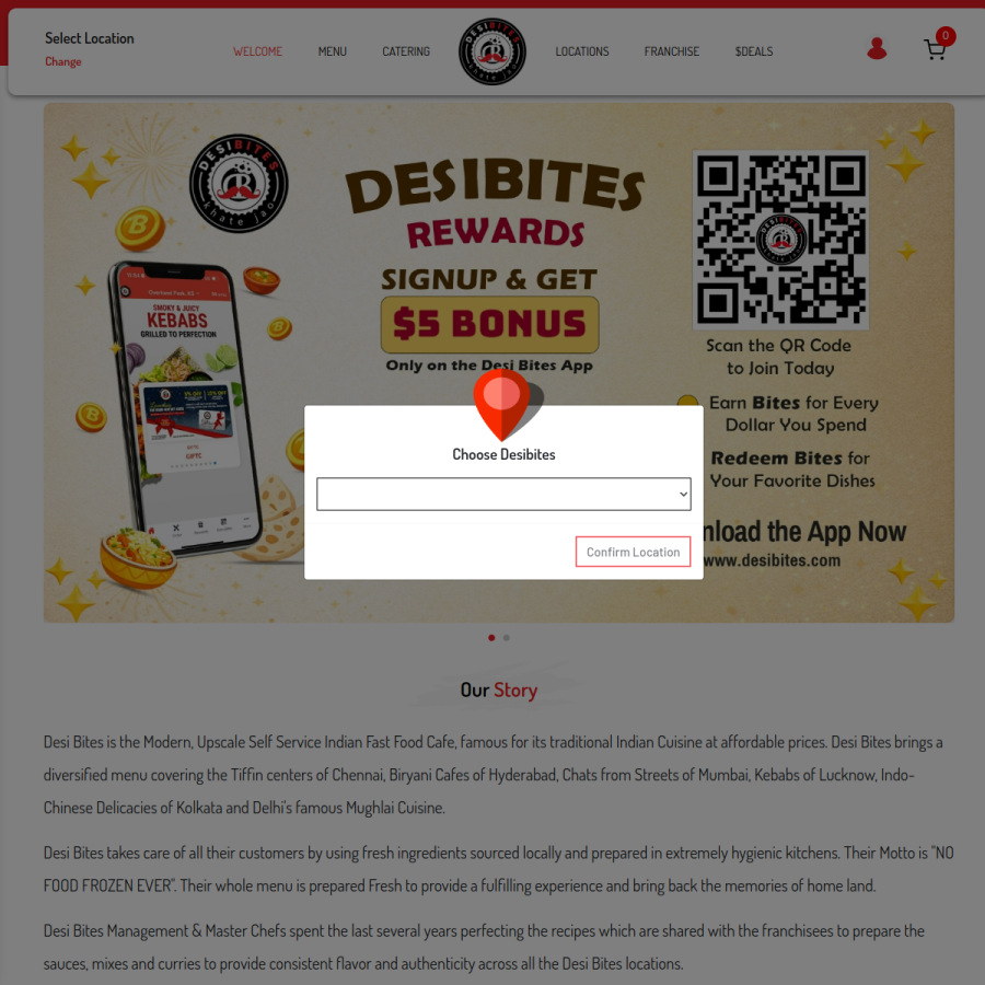 desibites.com homepage screenshot