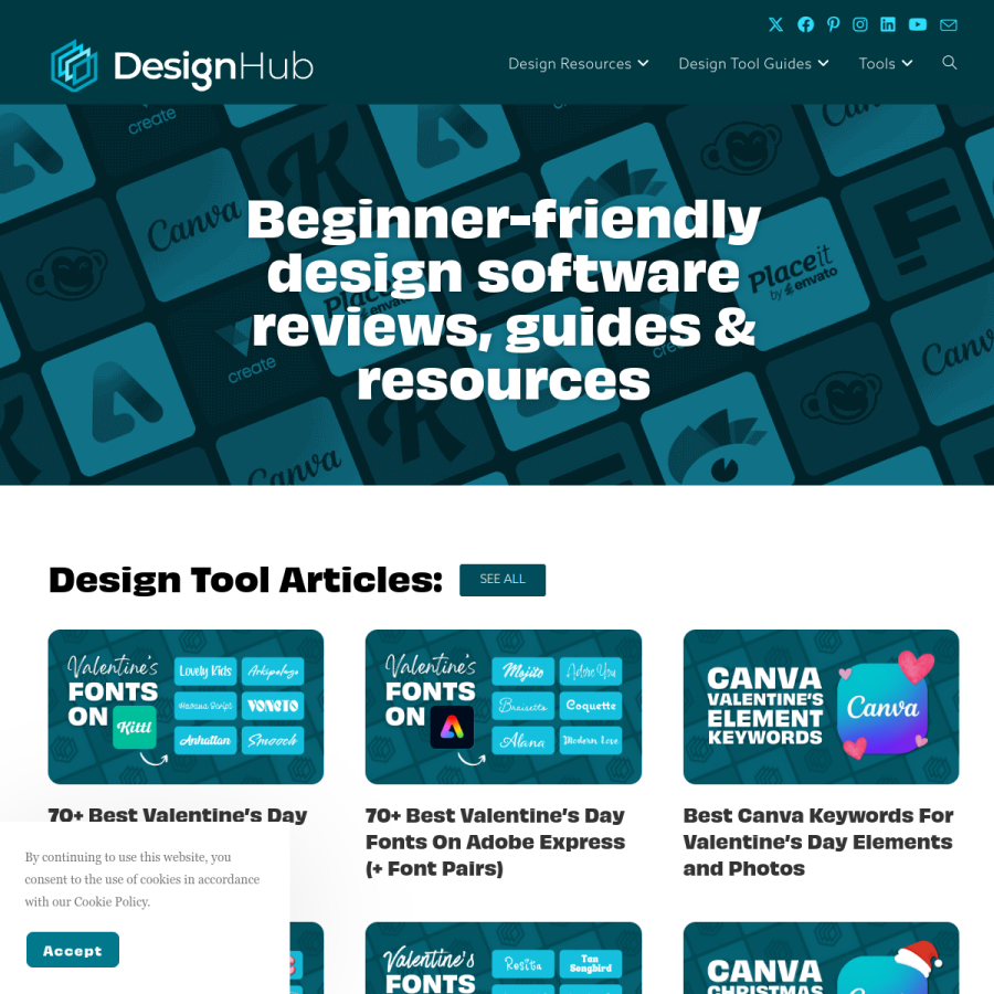 designhub.co homepage screenshot