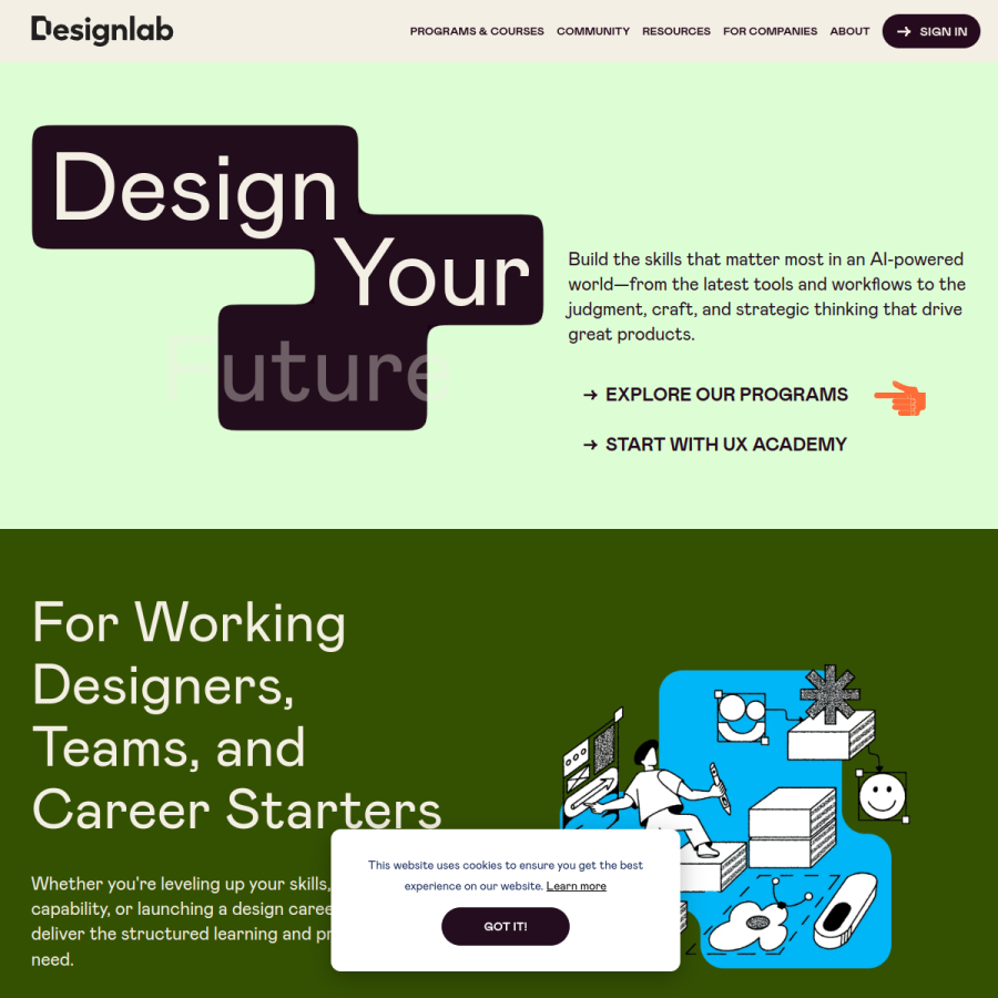 designlab.com homepage screenshot