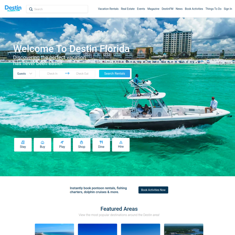 destinflorida.com homepage screenshot