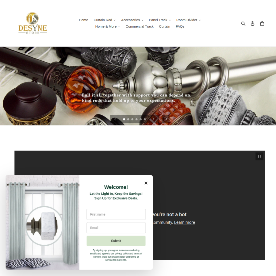 desynestore.com homepage screenshot
