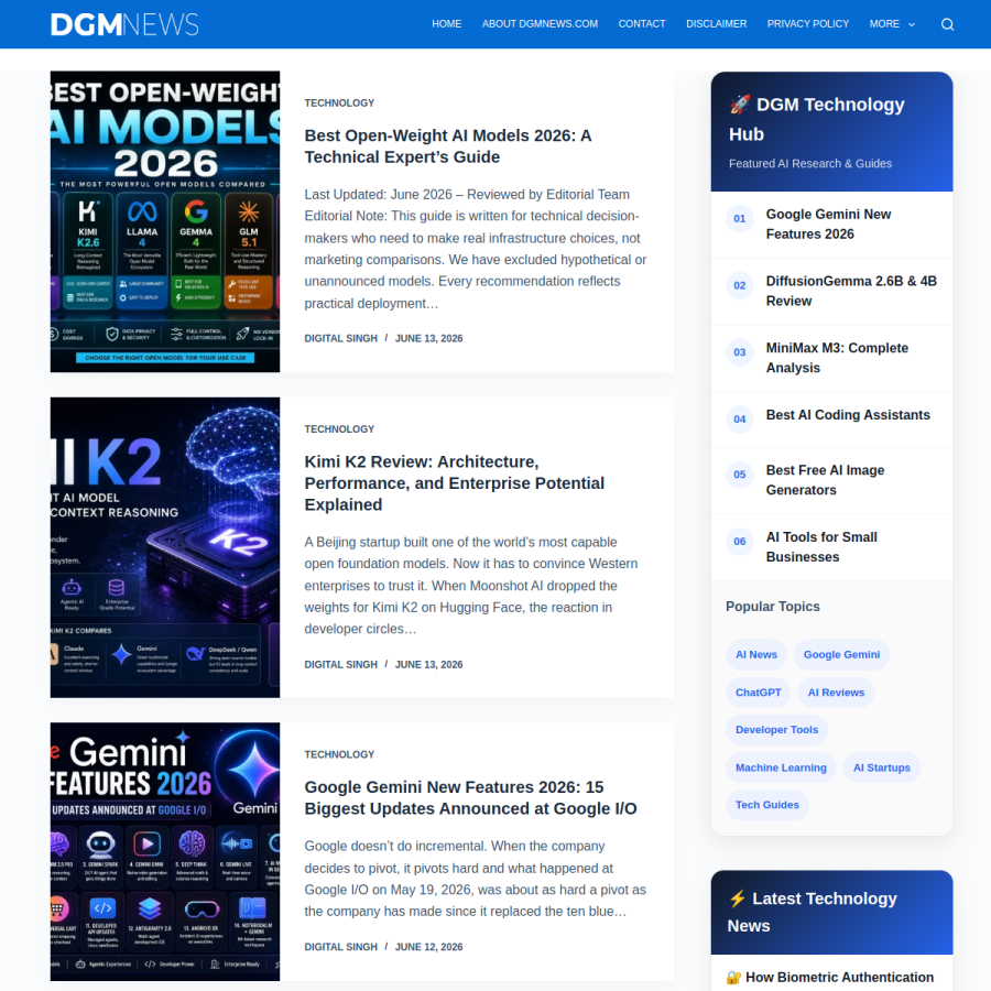 dgmnews.com homepage screenshot