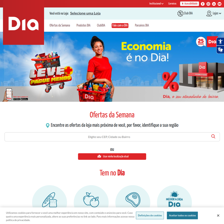 dia.com.br homepage screenshot