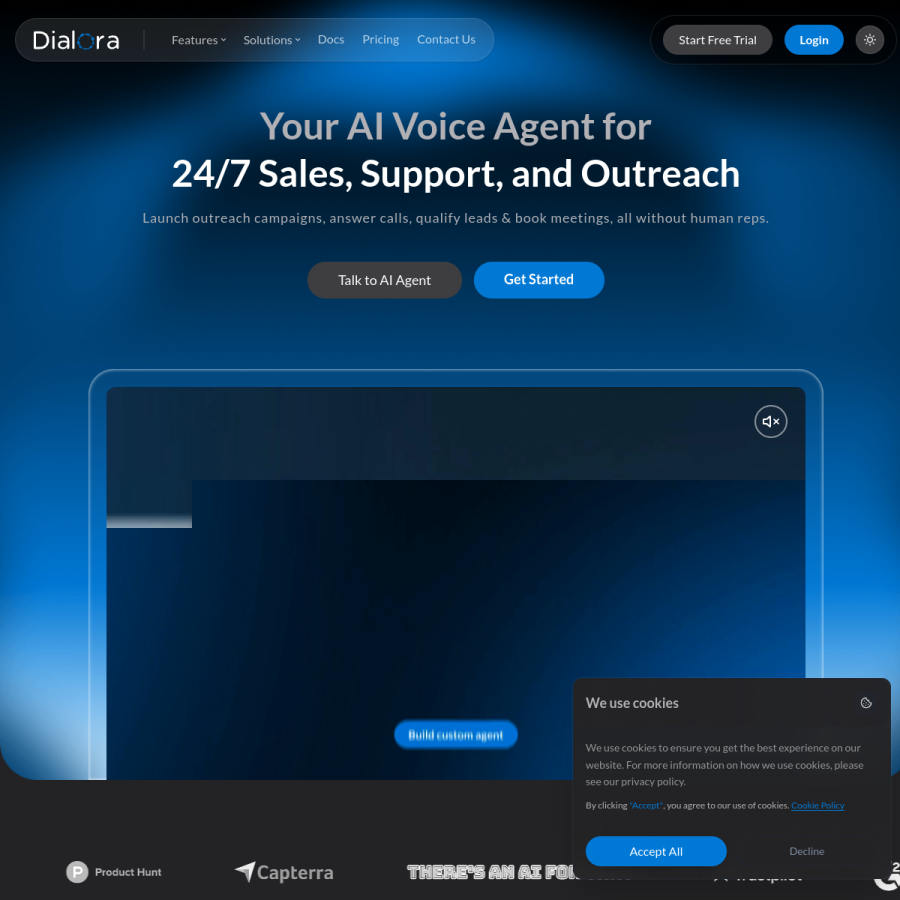 dialora.ai homepage screenshot