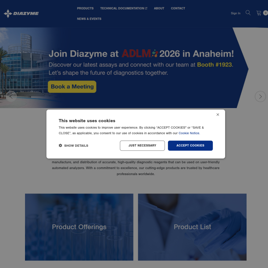 diazyme.com homepage screenshot