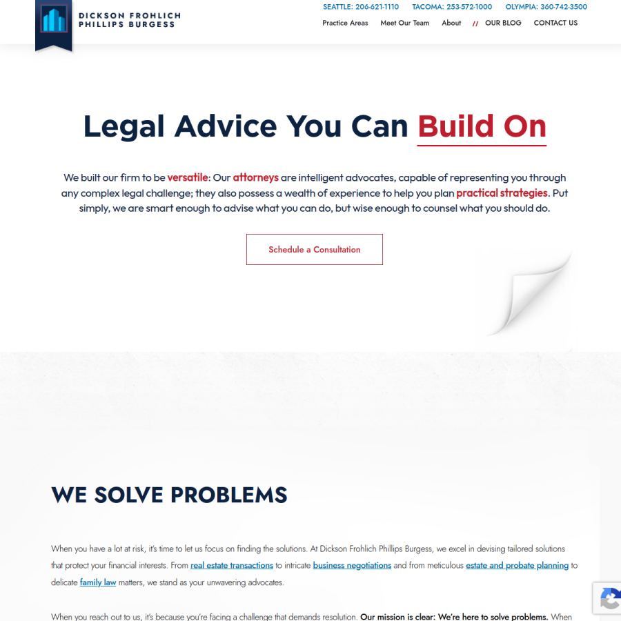 dicksonlegal.com homepage screenshot