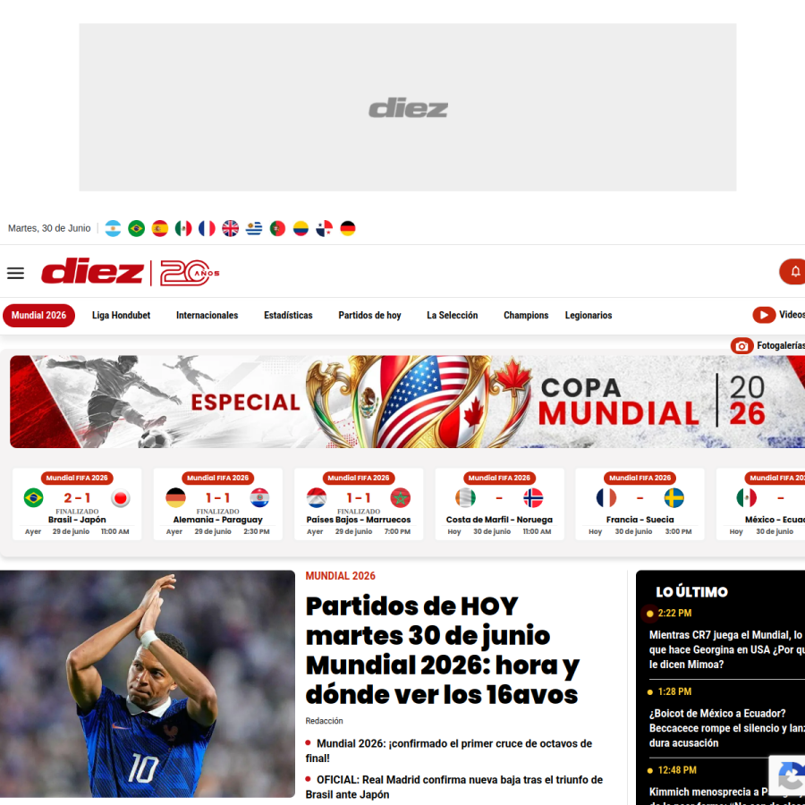 diez.hn homepage screenshot