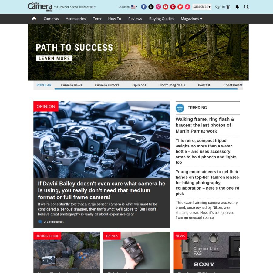 digitalcameraworld.com homepage screenshot