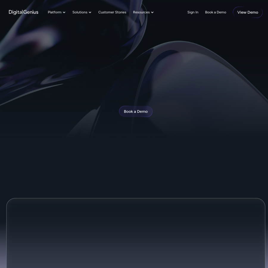 digitalgenius.com homepage screenshot