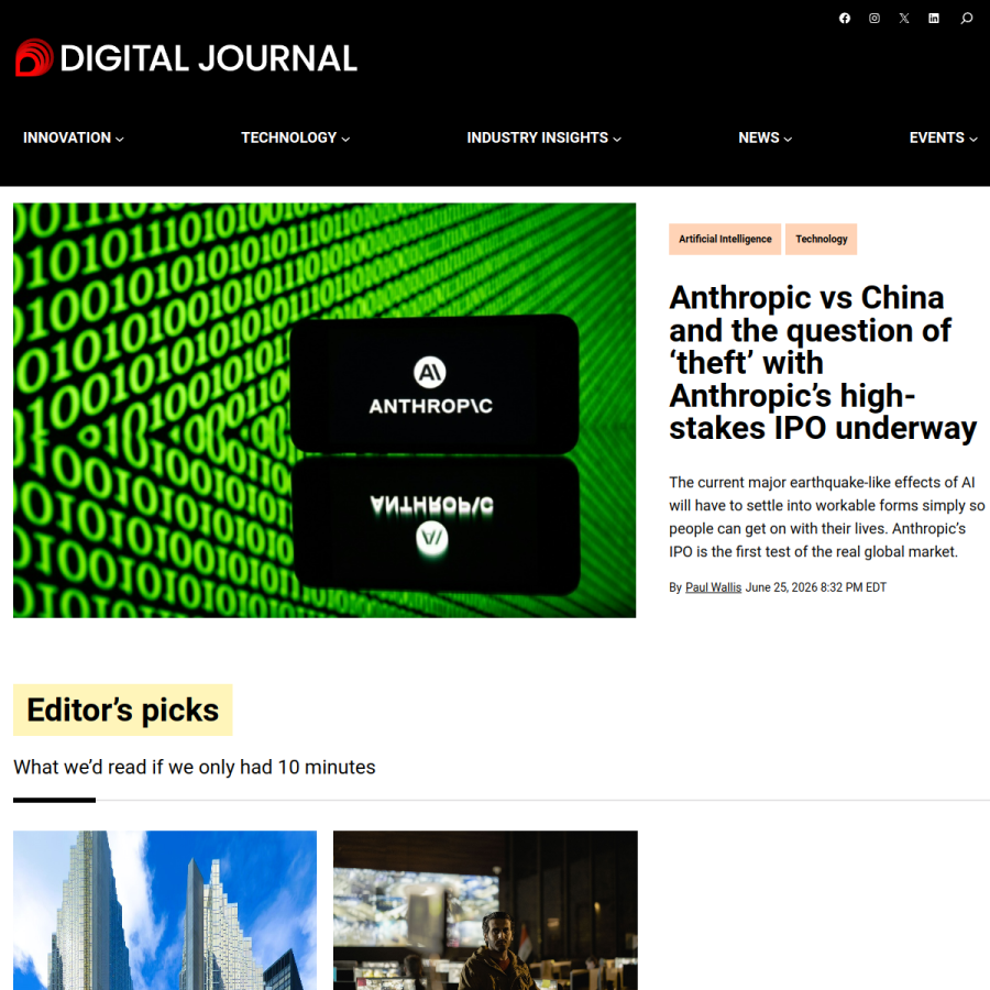 digitaljournal.com homepage screenshot