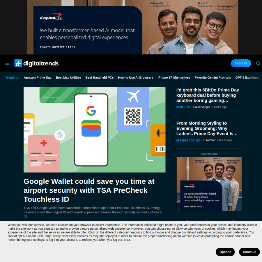digitaltrends.com homepage screenshot