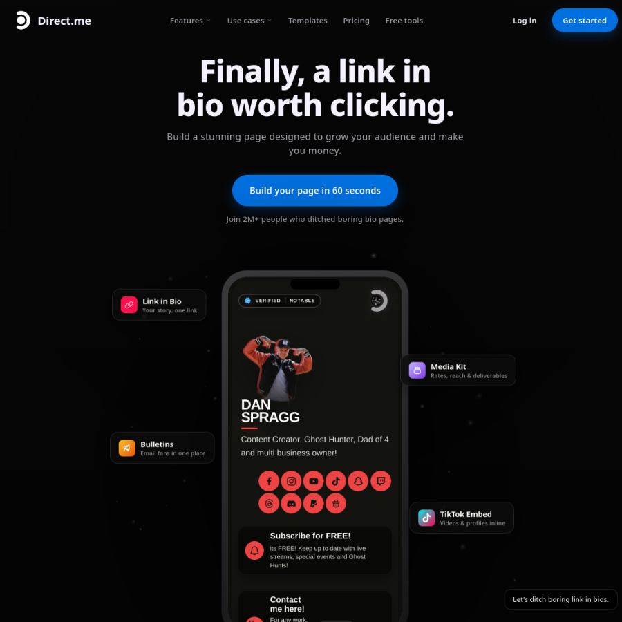 direct.me homepage screenshot