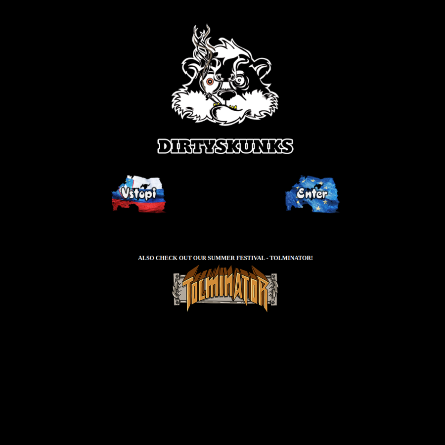 dirtyskunks.org homepage screenshot