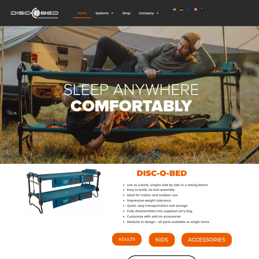 discobed.com homepage screenshot
