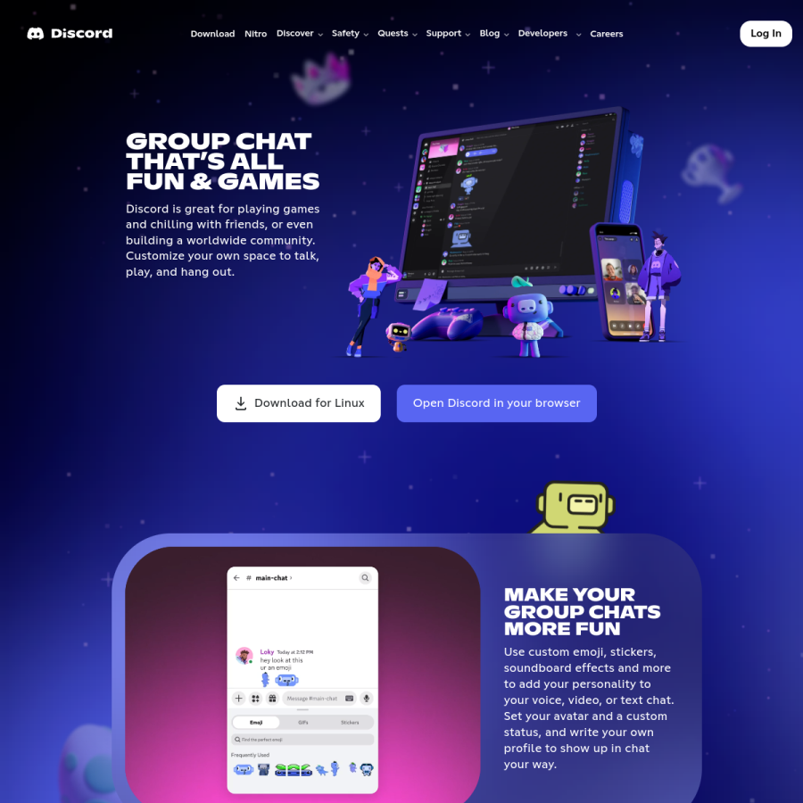 discord.com homepage screenshot