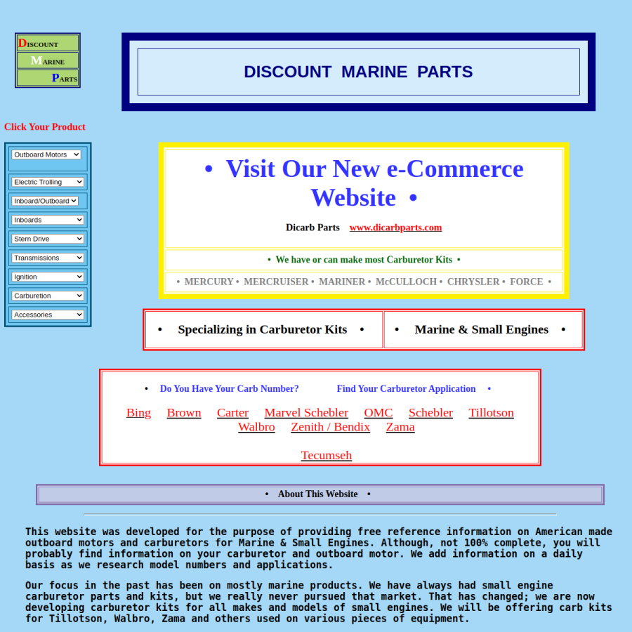 discount-marine-parts.com homepage screenshot