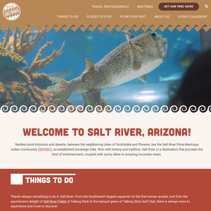 discoversaltriver.com homepage screenshot
