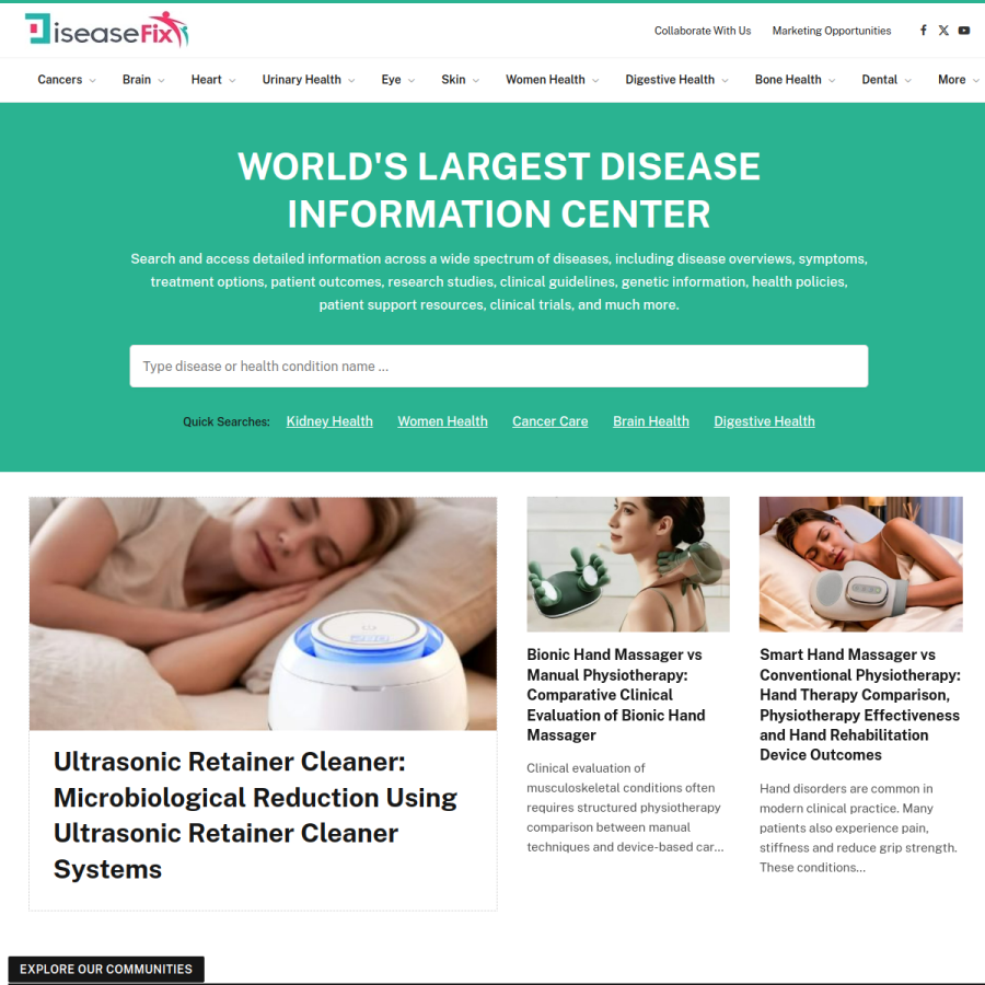 diseasefix.com homepage screenshot