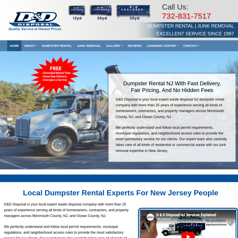 disposalnj.com homepage screenshot