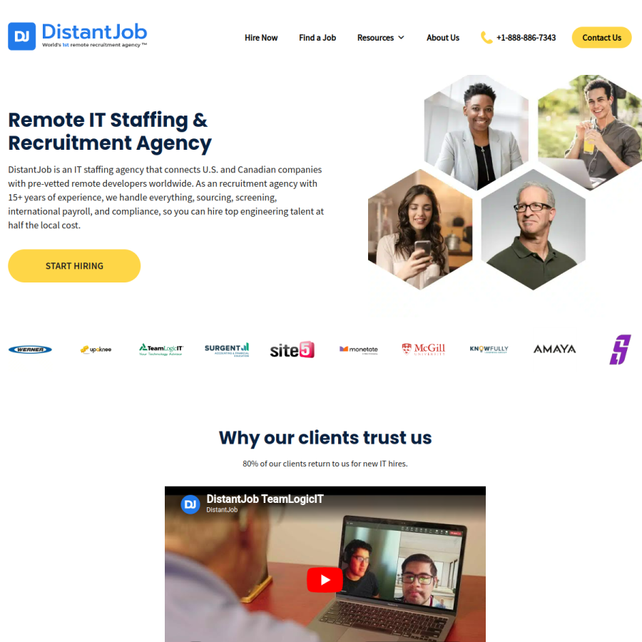 distantjob.com homepage screenshot