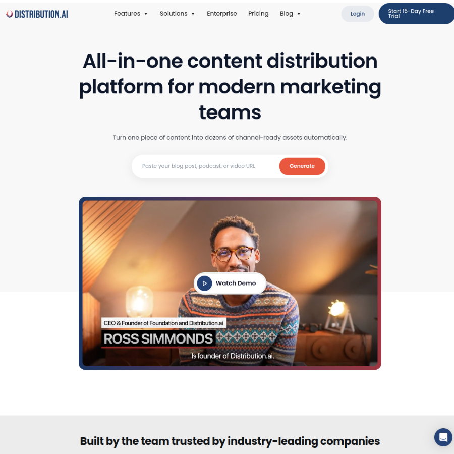 distribution.ai homepage screenshot