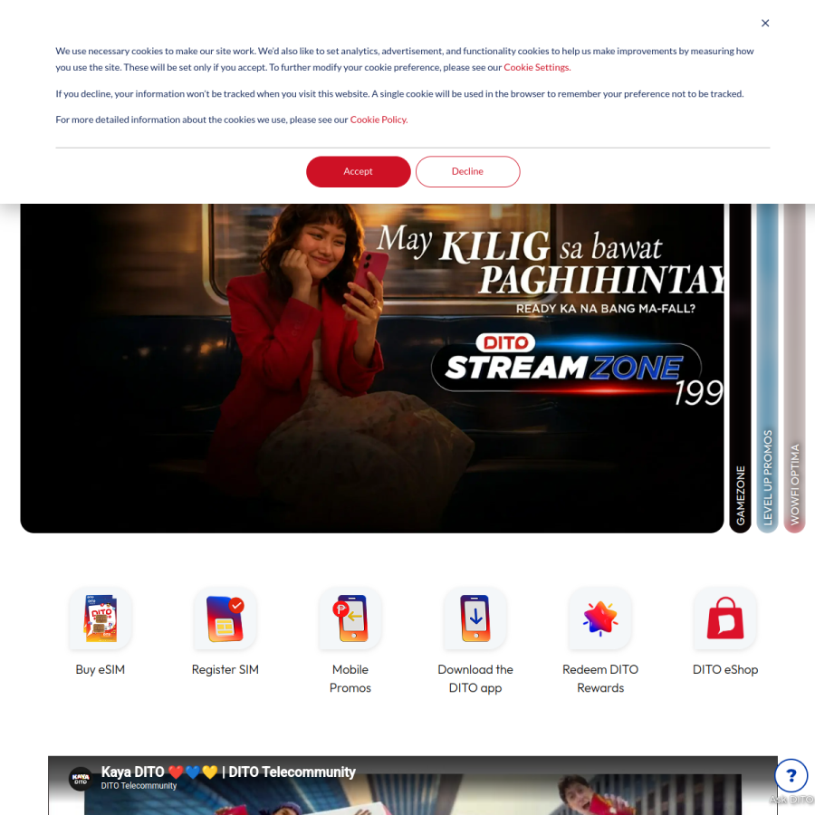 dito.ph homepage screenshot