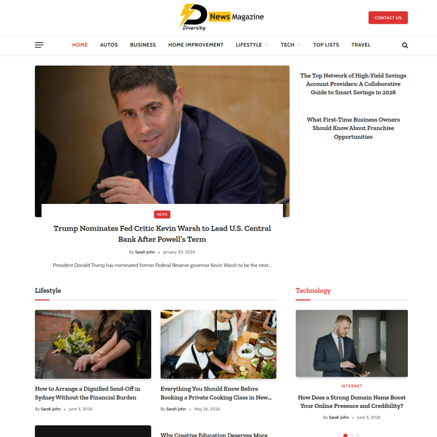 diversitynewsmagazine.com homepage screenshot
