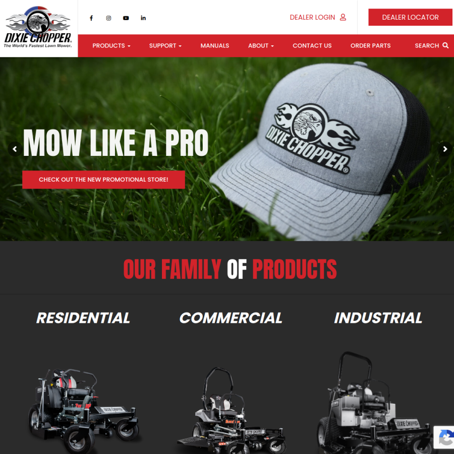 dixiechopper.com homepage screenshot