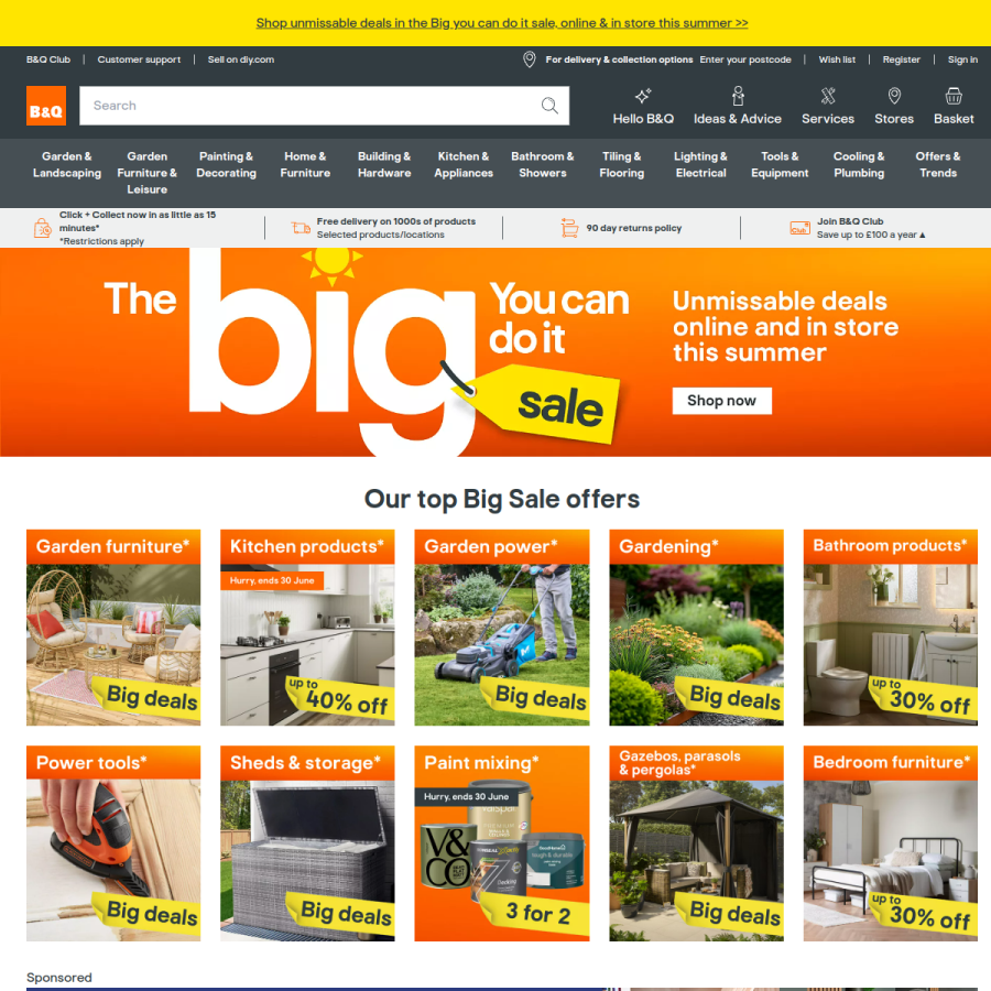 diy.com homepage screenshot