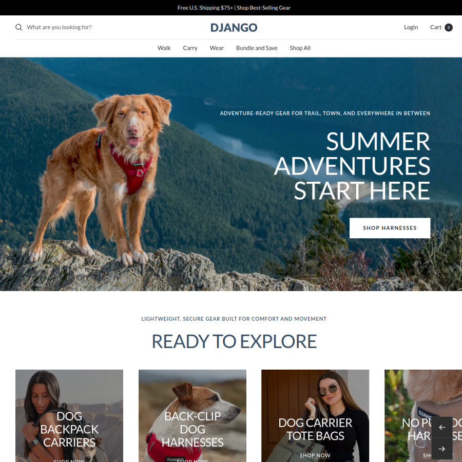 djangobrand.com homepage screenshot