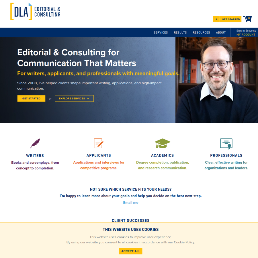 dlaeditors.com homepage screenshot