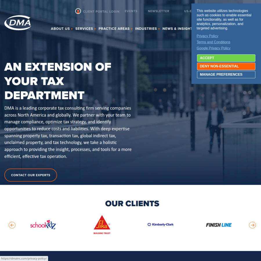 dmainc.com homepage screenshot