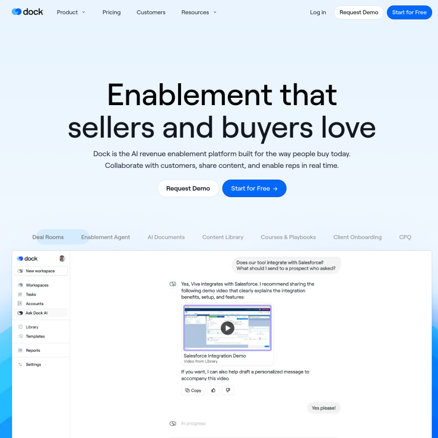 dock.us homepage screenshot