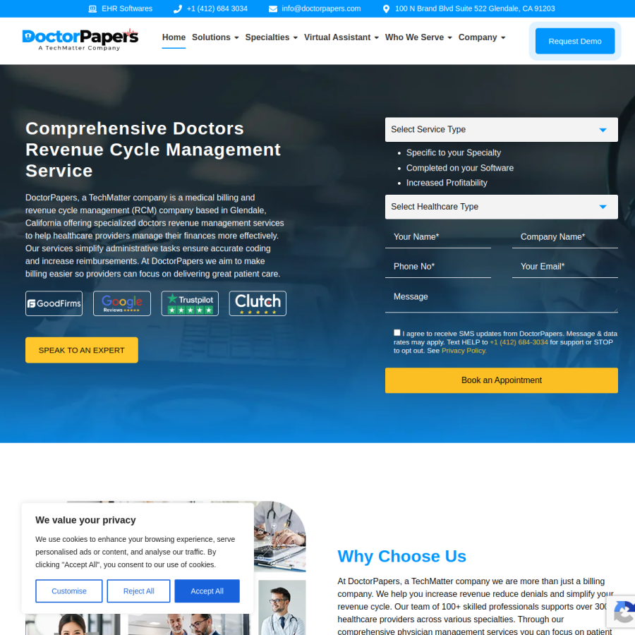 doctorpapers.com homepage screenshot