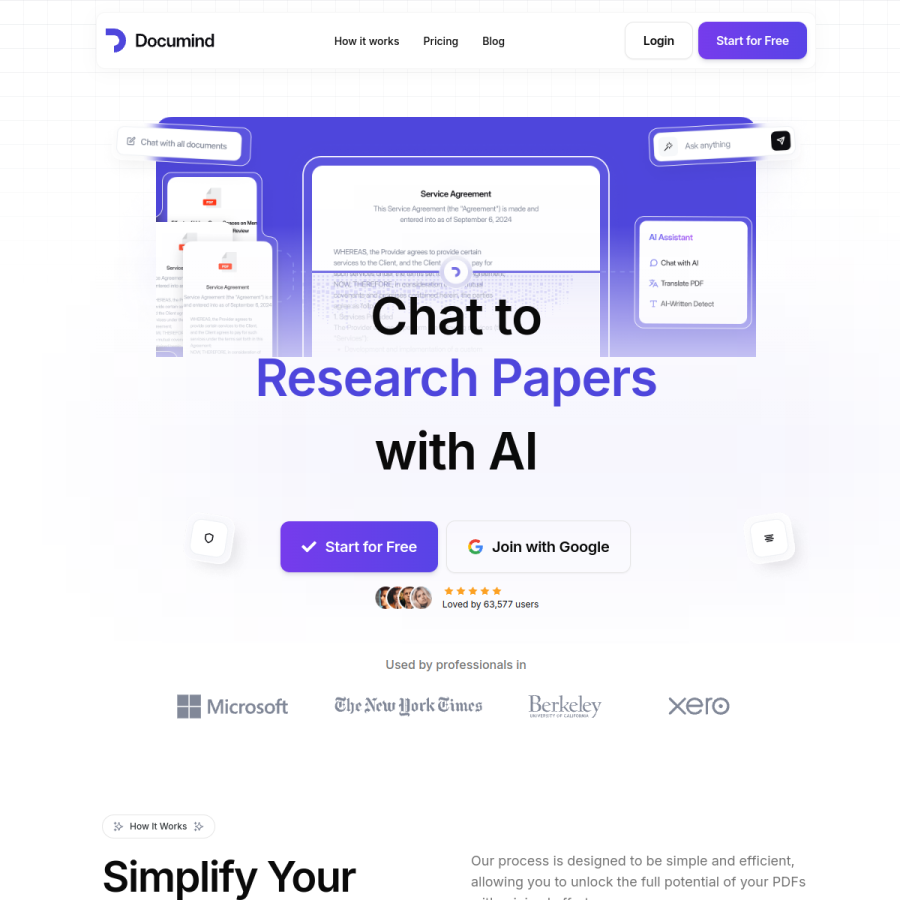 documind.chat homepage screenshot