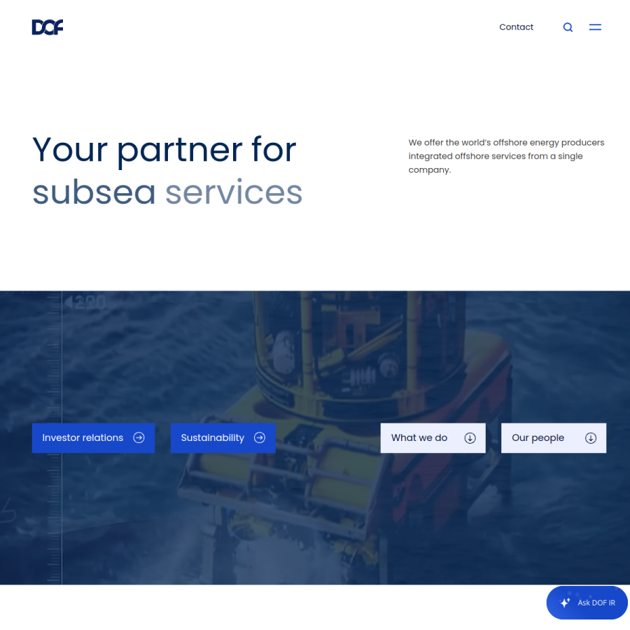 dof.com homepage screenshot