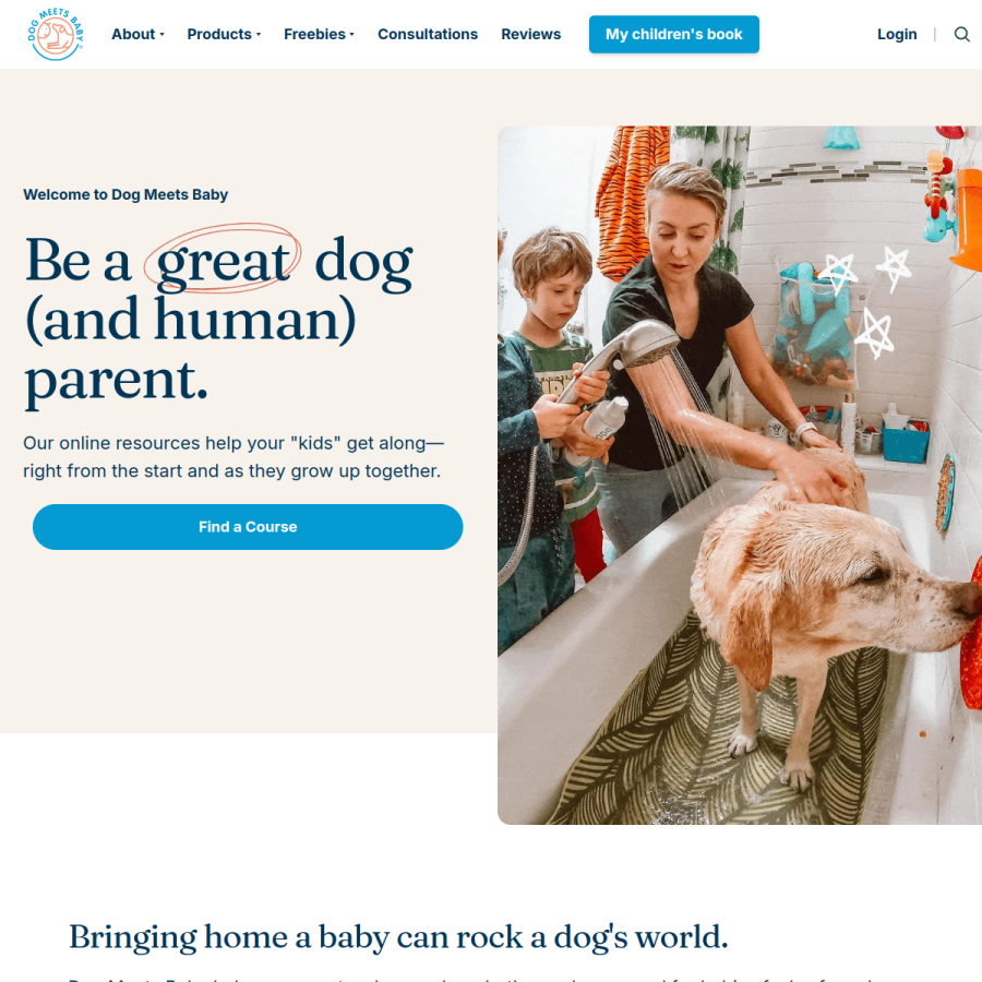dogmeetsbaby.expert homepage screenshot