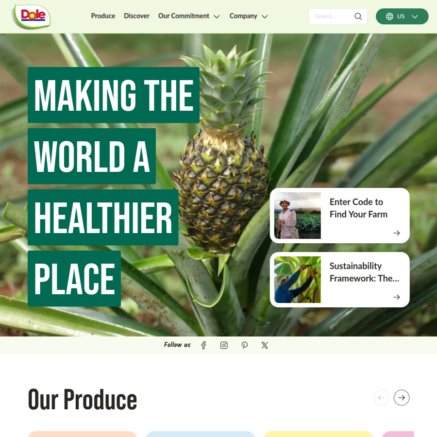 dole.com homepage screenshot